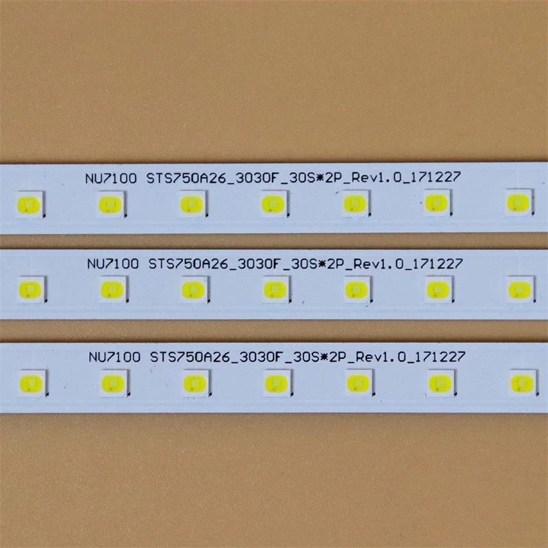 삼성 UE75NU7100 UN75NU7100 UN75RU7100용 LED 바 LED 백라이트 스트립 BN96-46078A V8N1-750SM0 렌즈 밴드 STS750A26 룰러