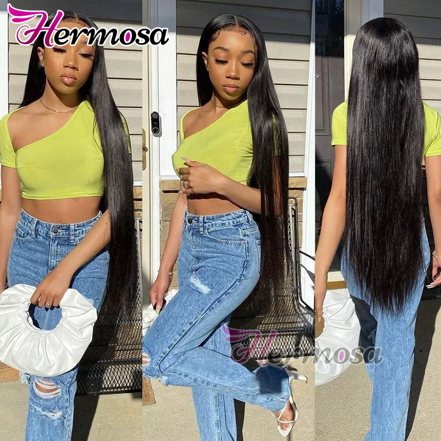 13x4 13x6 HD Transparent Human Hair Lace Frontal Wig Brazilian Straight Wig For Women