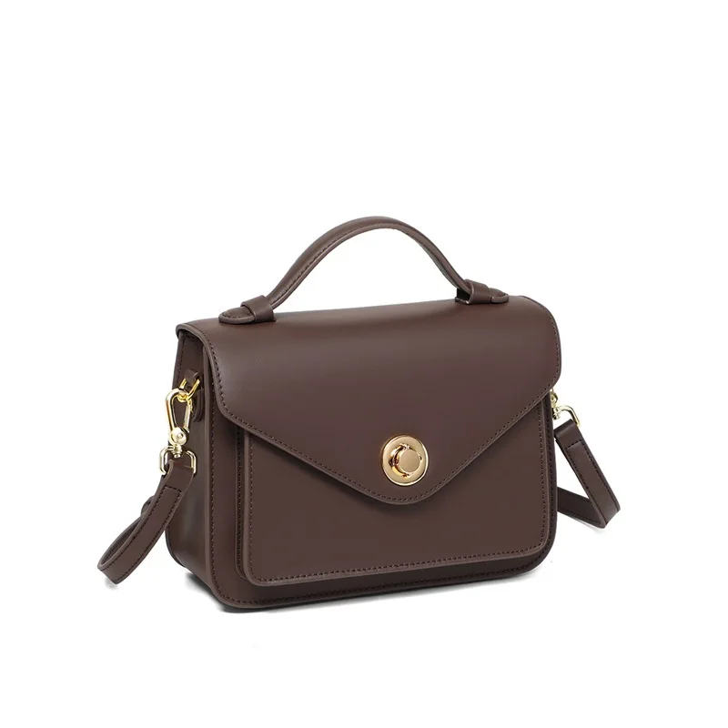 Crossbody Handbag Women's Bag Cowhide Shoulder Tote Y2k White True Leather Top Layer Chain Highquality Versatile Retro Fashion