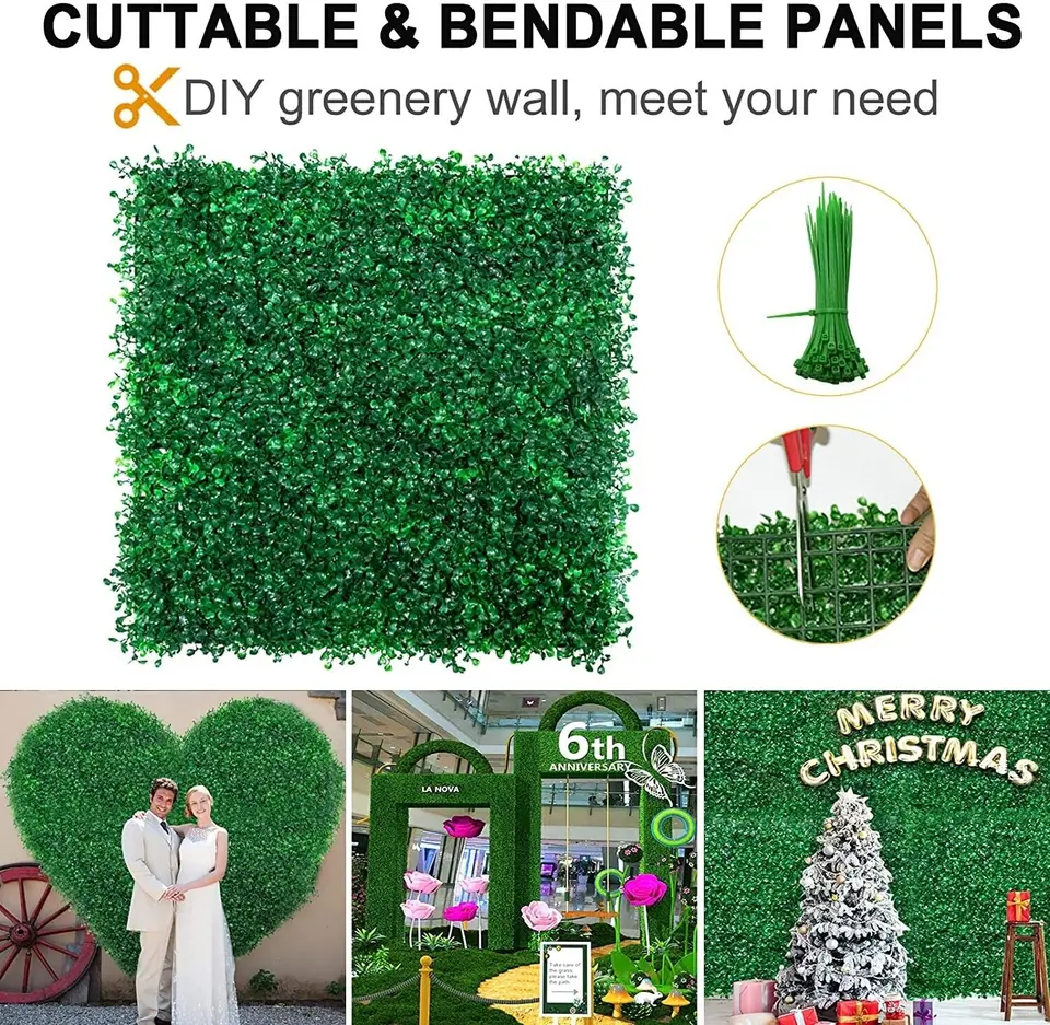 Künstliche Anlage Wän Gras Wand Panel Laub Hedge Gras Matte Schutz