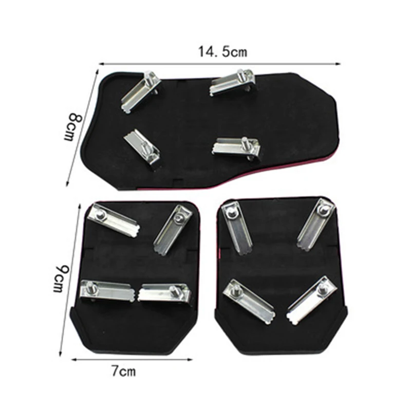 Aluminum Automatic Transmission Car Pedal Cover Universal Brake Fuel Gas Foot Pad Set Kit Non-Slip Tools