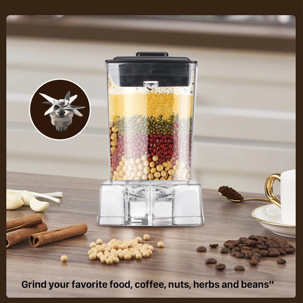 Professional Food Blender For Kitchen 2L Ice Crusher Multi-Purpose Nut Grain Mixer Coffee Bean Grinder 6000W 220V