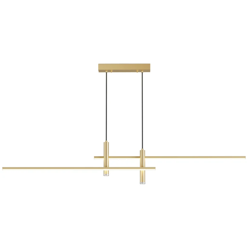 Restaurant Dining Led Pendant Lights Black Gold Minimalist Strip Kitchen Chandelier Lamp Modern Lampara Decor Lustre Fixtures