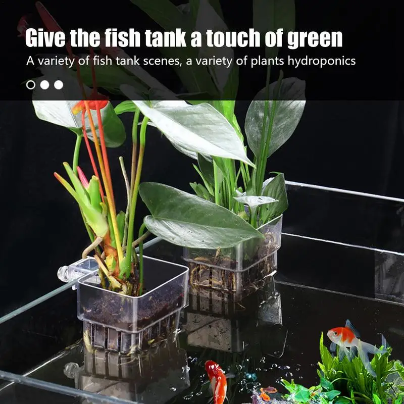 Fish Aquarium Aquarium Plant Holder With Hook Fish Tank Plant Cup Decorations Plants Pot