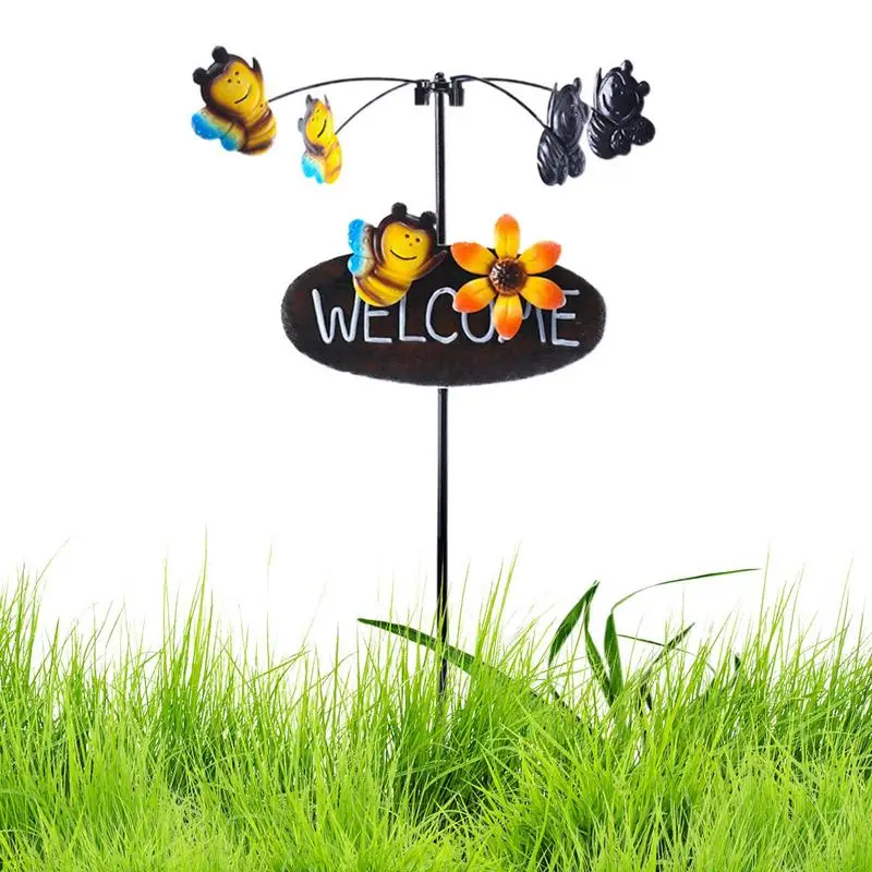 

Outdoor Wind Spinner Yard Art Outside Cute Animal Decorations Rotating Pinwheels Yard Art Garden Spinners For Patio Lawn Farm