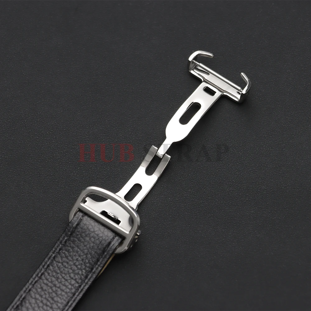 16mm 18mm 20mm 22mm Echtleder Uhrenarmband für Cartier Tank London Solo Lychee Strukturiertes Rindsleder Armband Herren Damen Band – Detail 2