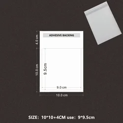 Eco - Friendly Biodegradable Self - Adhesive Semi - Transparent Bags - 50pcs (10x10cm)