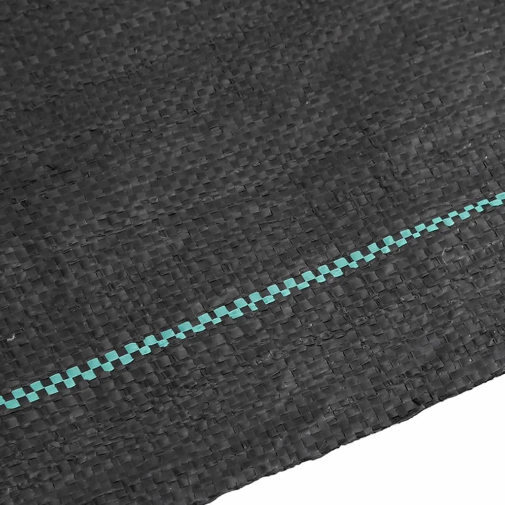 Anti-Unkraut-Membran, schwarz, 0,5x25m, PP, 100g/m², durchlässig, UV-stabilisiert, grüne Streifen, Gartengeotextil – Detail 4