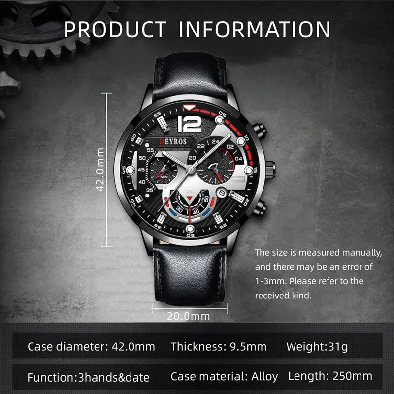 Mens Watches Men Wristwatches Automatic Watch Men Men's Watch Calendar Men's Watch Six-pin Belt Watch Quartz Watch Sports Men's