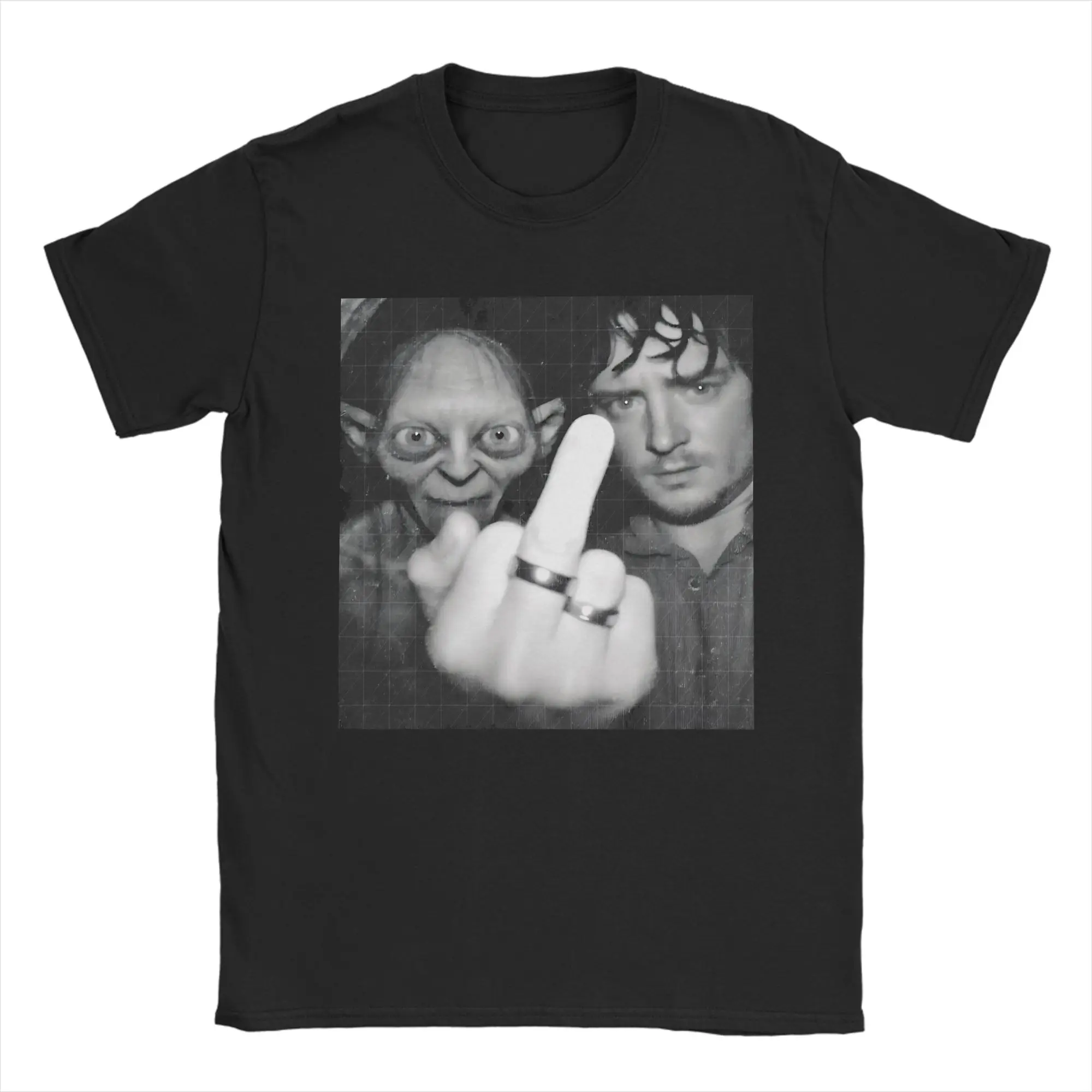 L-Lords Of The R-Rings Meme T-Shirt für Herren, Baumwolle, Vintage-T-Shirt, Rundhals-T-Shirts, kurzärmelige Kleidung, klassisch