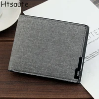 Multifunctional Men's Canvas Wallet Leisure Travel Lightweight Portable Short Style All Match Male Credit Card Holder Coin Purse 1