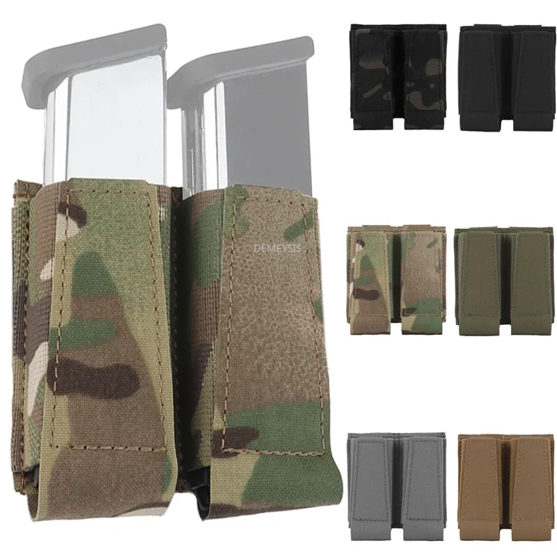 

Тактические пистолеты, кармашки для магазина, охотничьи стрельбы, 9 мм, Двойные магнитные кармашки MOLLE, сумка для фонарика, ножа, инструмента