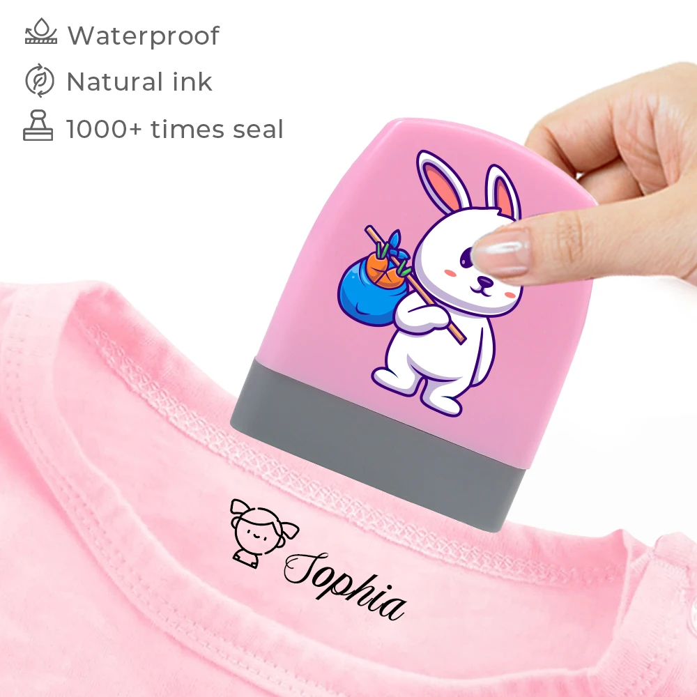 

Cartoon Animals Personalized Name Stamp,Custom Name Cartoon Letter Stamps Waterproof Animal Stamp Kids Clothes Labels name toy