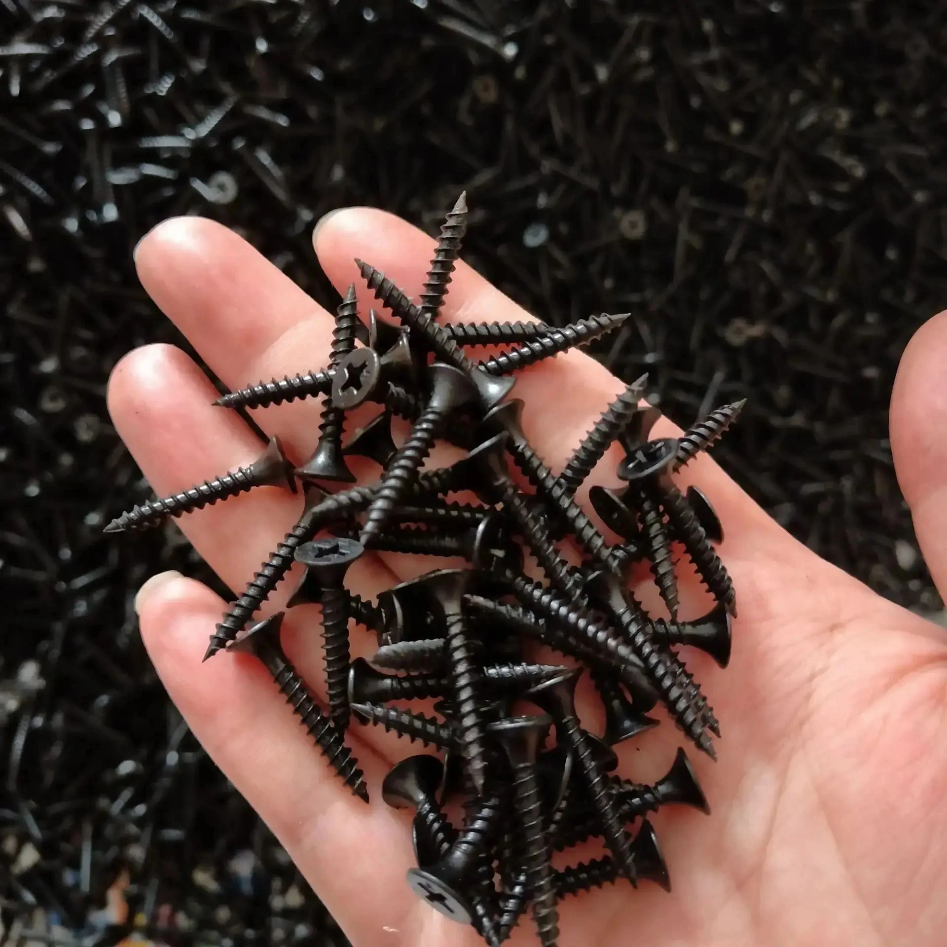 Drywall Screw 1 box/0.5kg lot Cross Countersunk Flat Head Self-tapping M3.5 Black Carbon Steel Phillips Woodworking