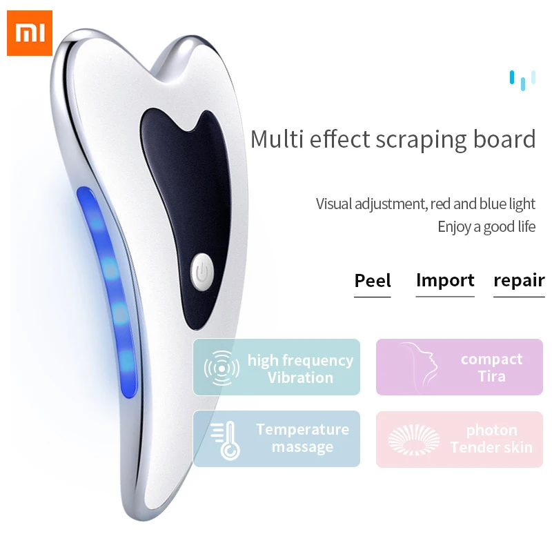

Xiaomi Scraping Facial Massager LED Light Microcurrent Skin Rejuvenation Body Massage Machine Face Lifting Slimming Massager