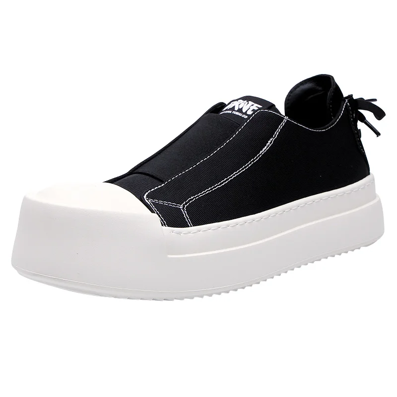 Men's shoes 2025 spring new breathable casual shoes men soft sole comfortable loafers men's black canvas shoes 5
