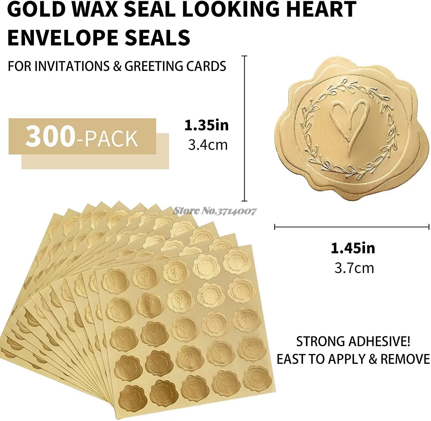 Foil Medal Decoration Labels Envelopes  Self Adhesive Wax Seal Stickers -  300/600pcs - Aliexpress