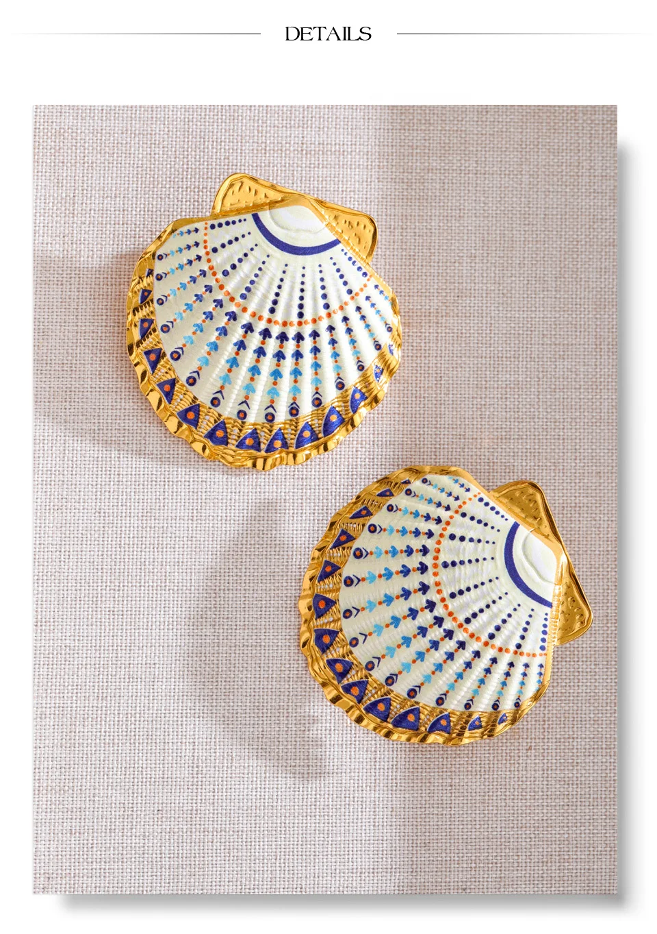 Yhpup Ocean Style orecchini a bottone - dettaglio materiale