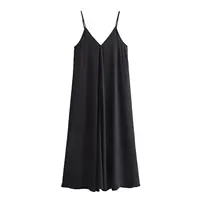 MUJER Black Slip Long Dresses for Women Red Draped Summer Dress Woman 2025 Sexy Backless Maxi Dress Women Summer Beach Dresses - Image 3
