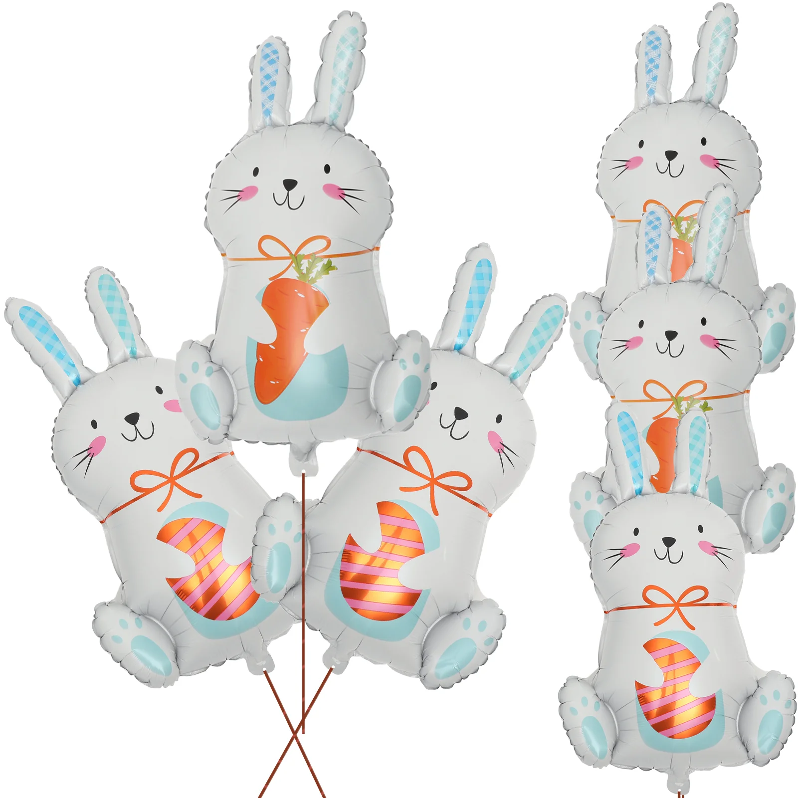 6 Pcs Bunny Foil Balloons Decorazioni Pasquali Troll Festival Party Prop Film In Alluminio
