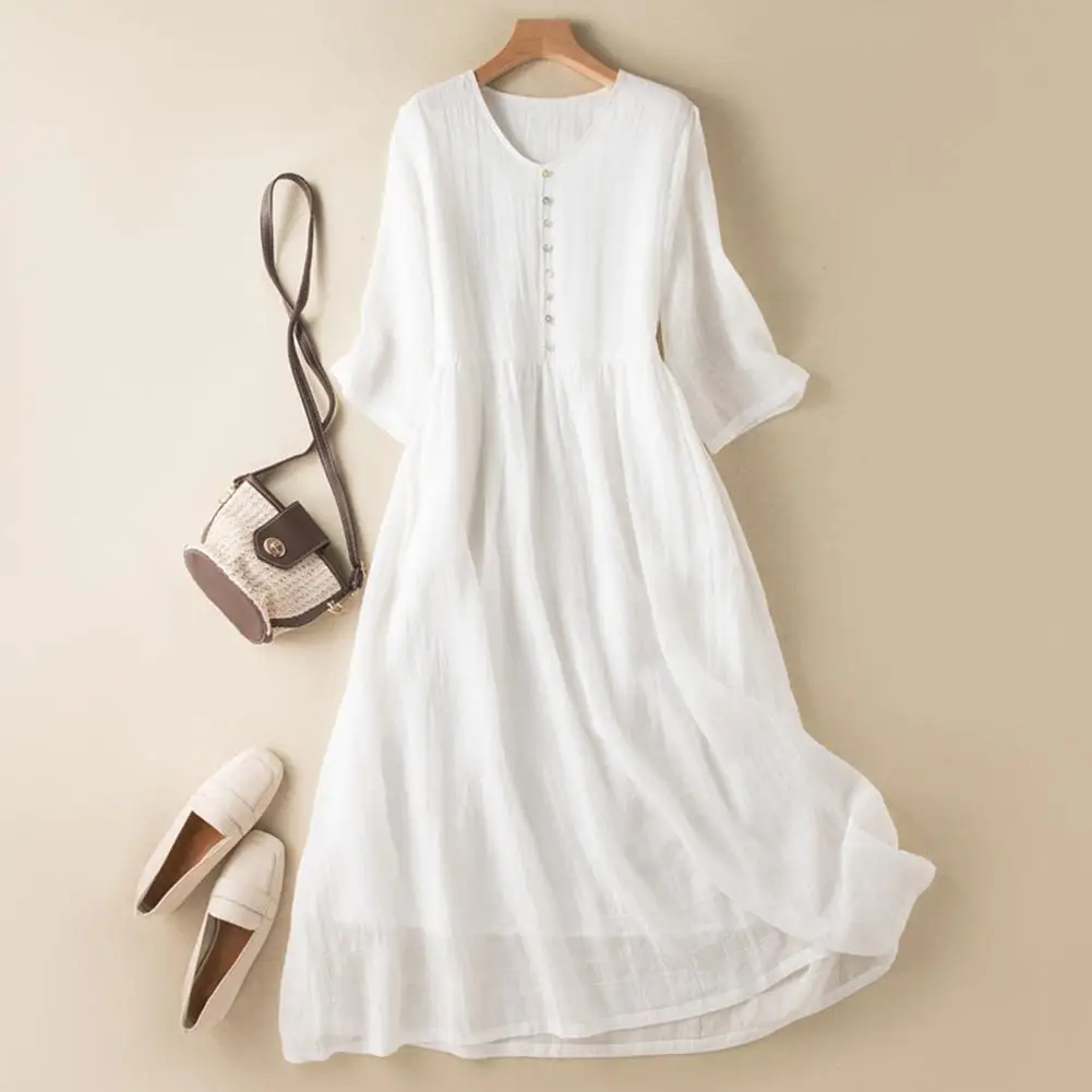 

Женское длинное платье-рубашка, повседневный длинный сарафан в полоску с длинным рукавом и V-образным вырезом, весна 2024