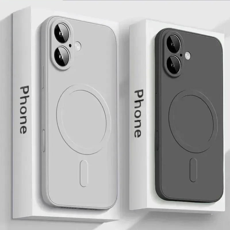 Premium MagSafe Liquid Silicone Phone Case with Strong Magnetic Wireless Charging Compatibility
