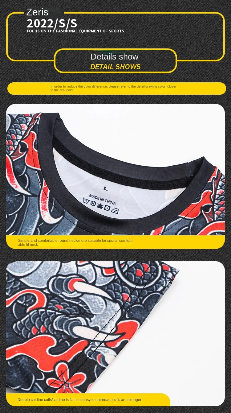 Schnell trocknendes Jiu-Jitsu RashGuard-Kurzarm-T-Shirt für Herren für Bodybuilding, Fitness, Training und Laufen, enges Sport-T-Shirt – Detail 11