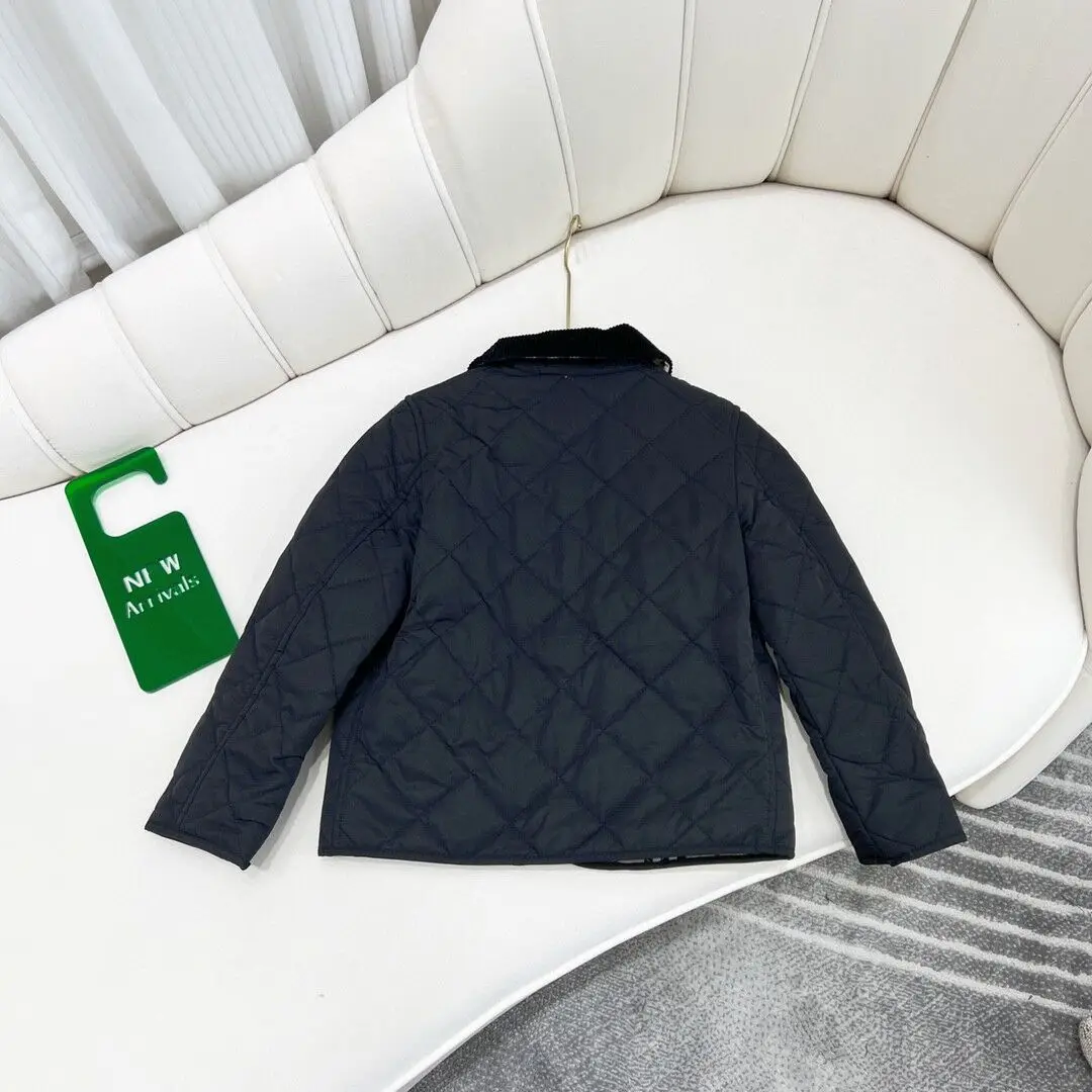 Children's winter padded clothes lapel classic style warm jacket windbreaker
