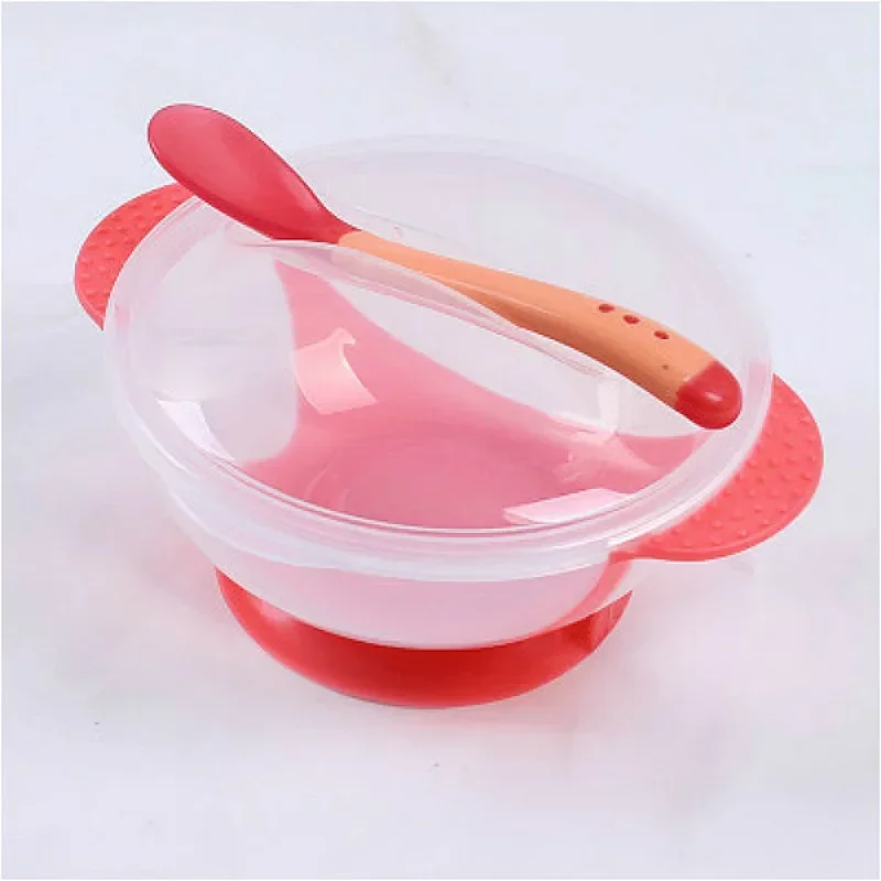 Baby Bowl Set Training Bowl Spoon Tableware Set Dinner Learning Dishes with Suction Cup Children Training Dinnerware