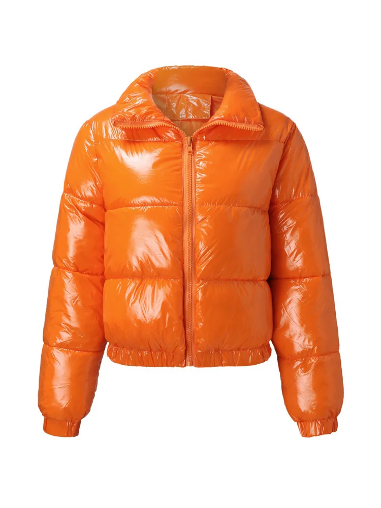 

Winter Jacket Women 2022 Oversized Puffy Shiny Bubble Coat Solid Cotton Padded Super Warm Waterproof Windbreaker Outerwear