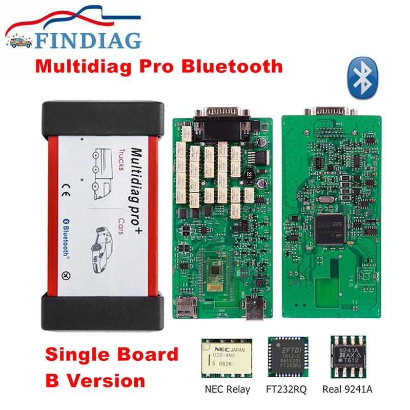 

Newest V2021.11 Multidiag Pro + Scanner OBD2 for Car Truck Bluetooth With 9241A NEC Relay Scanner Car Diagnostic Tool Multidiag