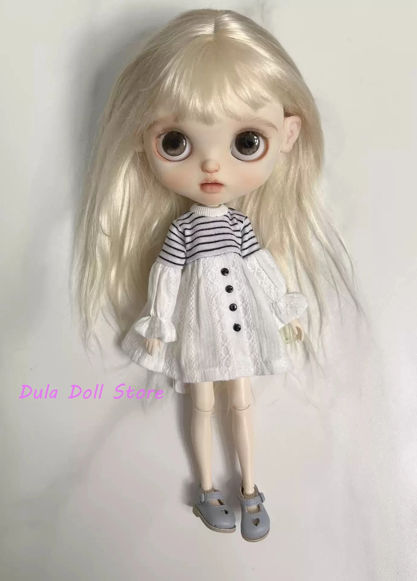 Dula Doll Clothes Dress Striped small skirt Blythe Qbaby