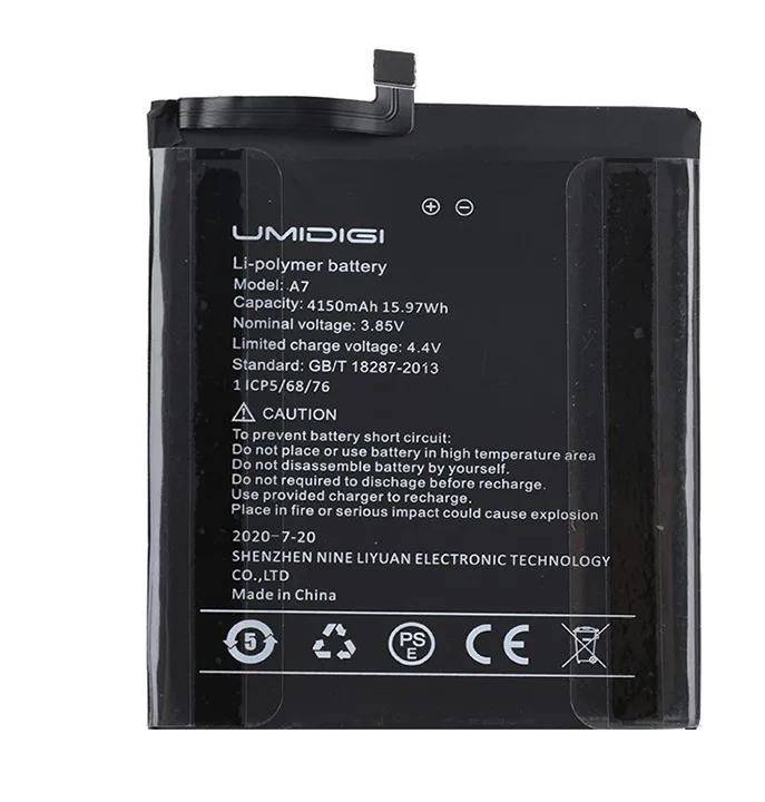 

Для Umidigi A7 мобильный телефон Battery 3,85 V 4850Mah