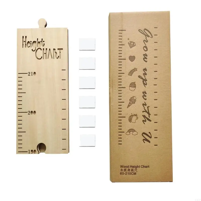 587F 1Set Kids Height Growth Chart Ruler Children Height Gauge Room Decoration for Home Bedroom Dormitory Household Decor