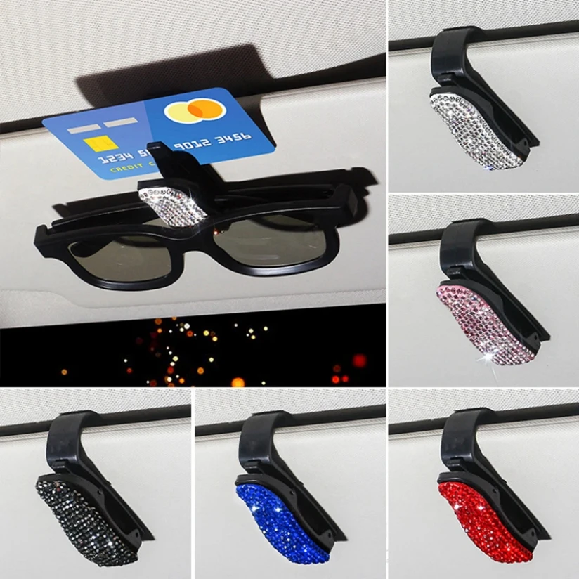 Car Eyeglasses Storage Holder For Universal Auto Sun Visor Sunglasses Storage Holders Card Ticket Clip Holders Cases Accessories