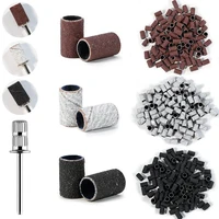 100Pcs Sanding Bands for Nail Drill with 3/32” Disposable Sanding Band #80#120#180 Grit Nail Sanding Bands for Acrylic Nail Gel