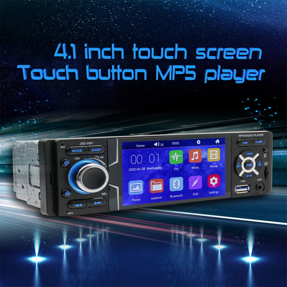 4inchUniversal1DinCarRadioWithScreenCarStereobluetooth