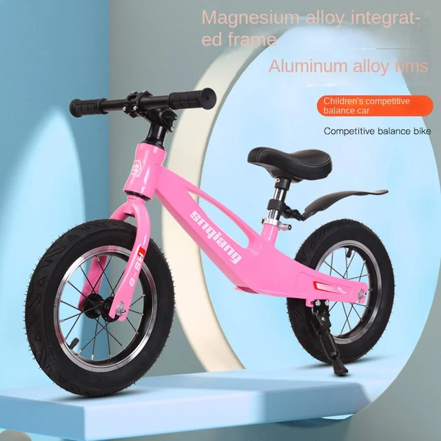 LazyChild 1-6 Years Old Magnesium Alloy Children's Scooter Baby No Pedal Light and Easy To Carry Balance Car Bicycle Scooter 4