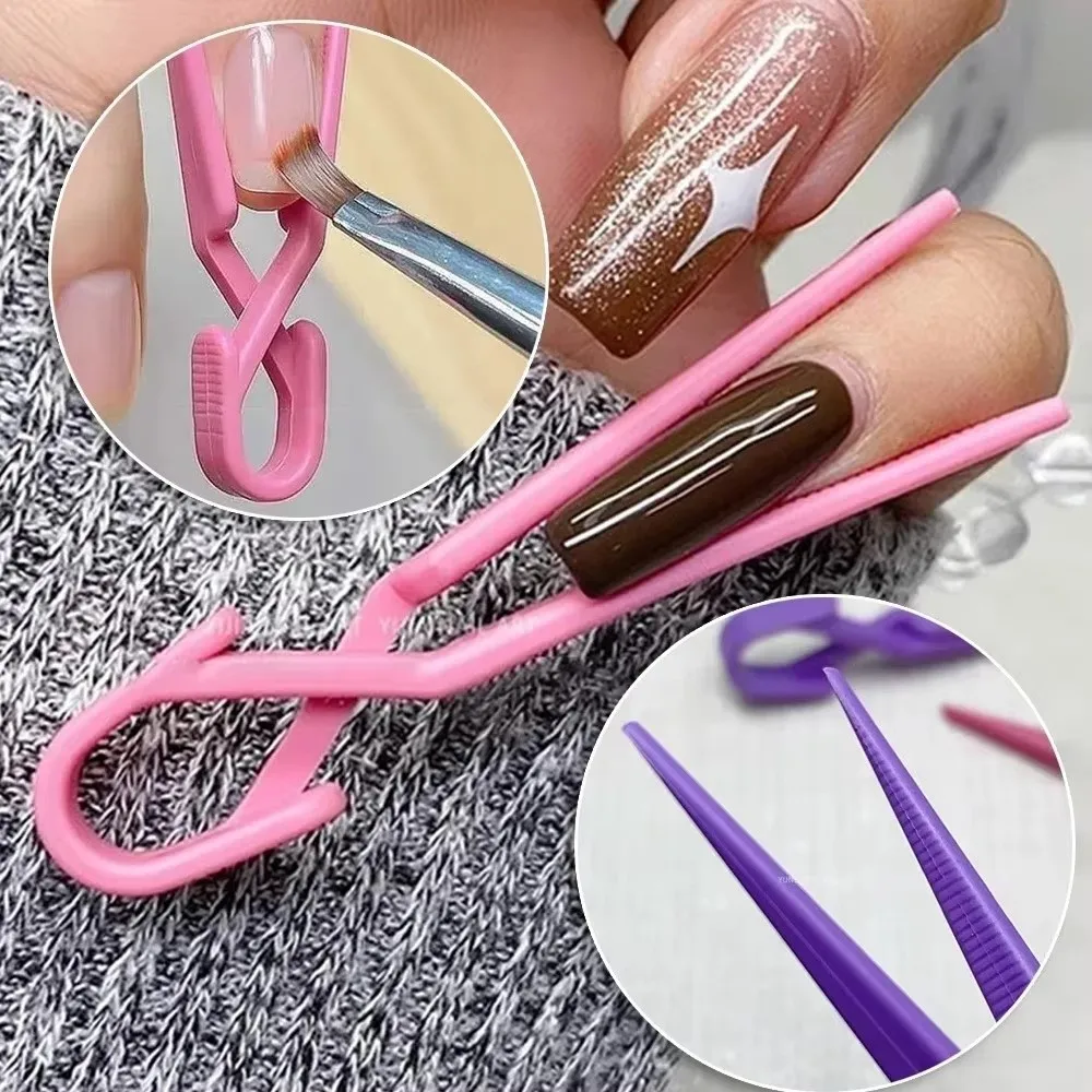 10PCS Portable Nail Oil Anti-Spill Clips Shaping Cross Shaping Tool Nail Art Positioning Clips Phototherapy Nail Auxiliary
