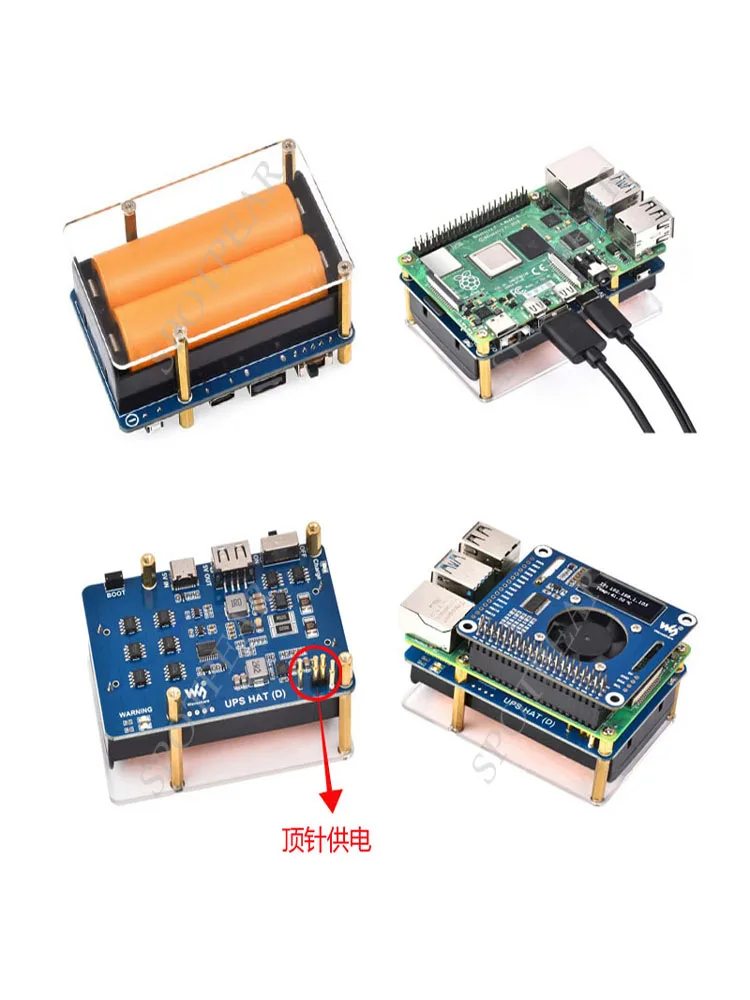 Raspberry pi Uninterruptible Power Supply 5v Ups Hat Suporta 21700 li Battery Não Incluído - Imagem 3