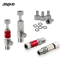 SAGUD Airbrush Quick Disconnect Accessories 1/8 Quick Realse Fitting  Adapter with 4 Extra Quick Connector Hose Air Brush Parts 1