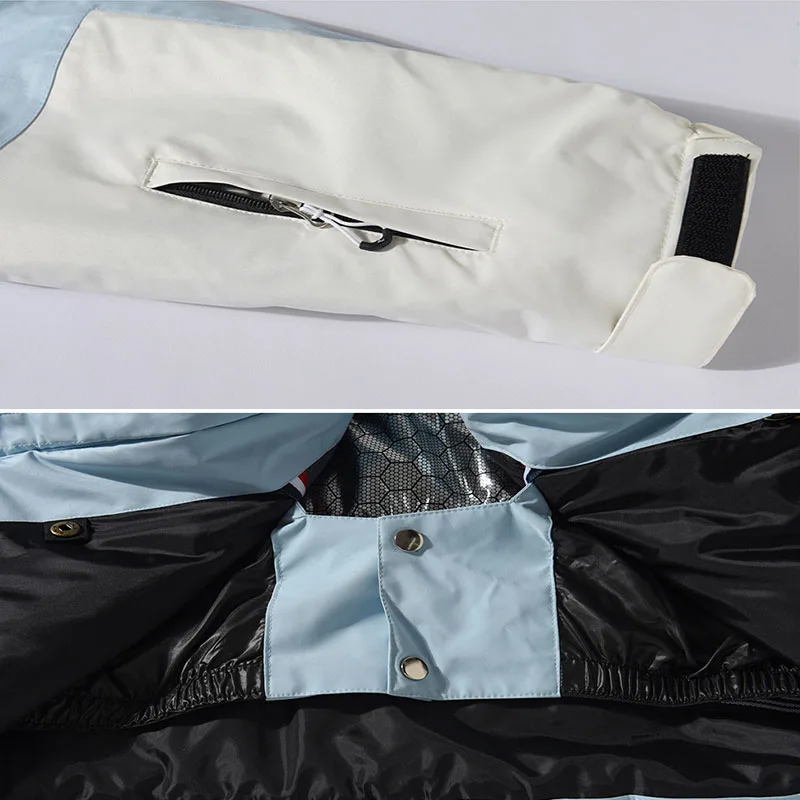 Ski Jackets for Men and Women Outdoor Windproof Waterproof Snowboarding Unisex Breathable Warm Multi-pocketed Skiing Coat