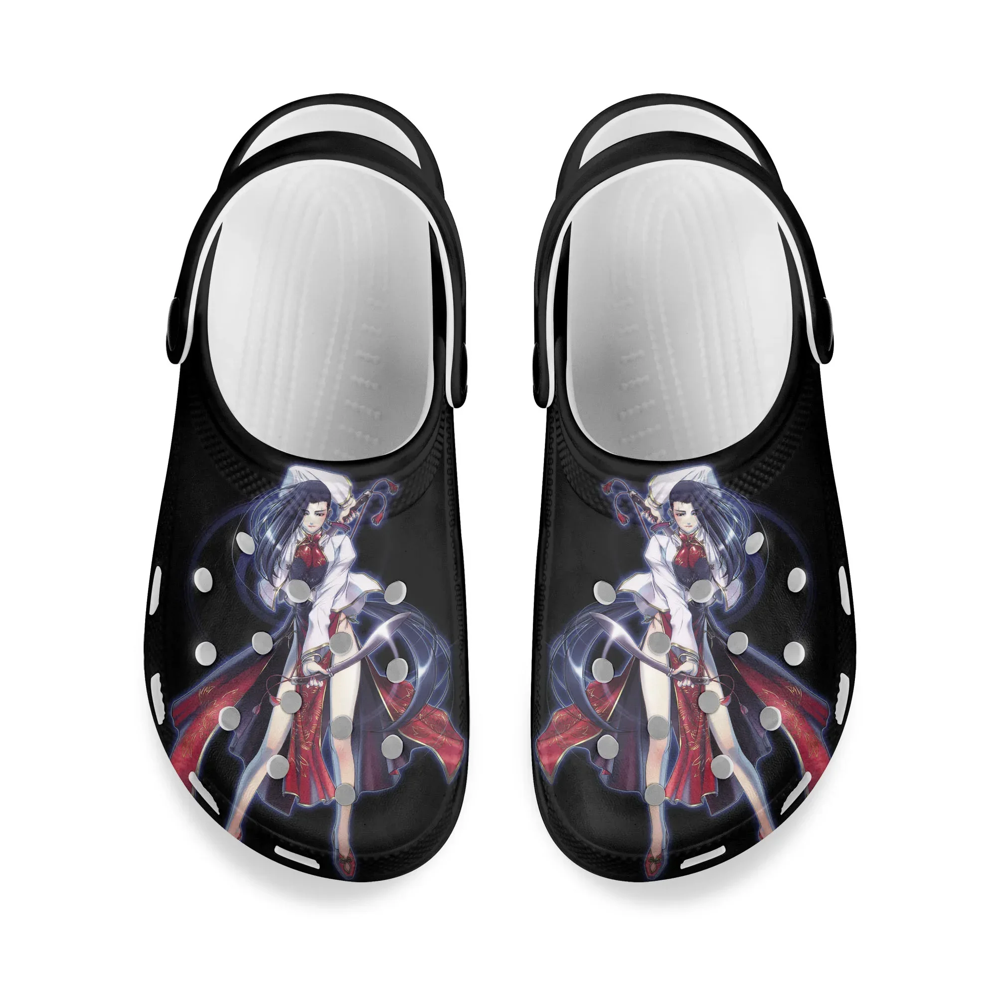 

Japanese Anime Hot Black Lagoon Home Clogs Custom Water Shoes Mens Womens Teenager Shoe Garden Clog Beach Hole Black Slippers