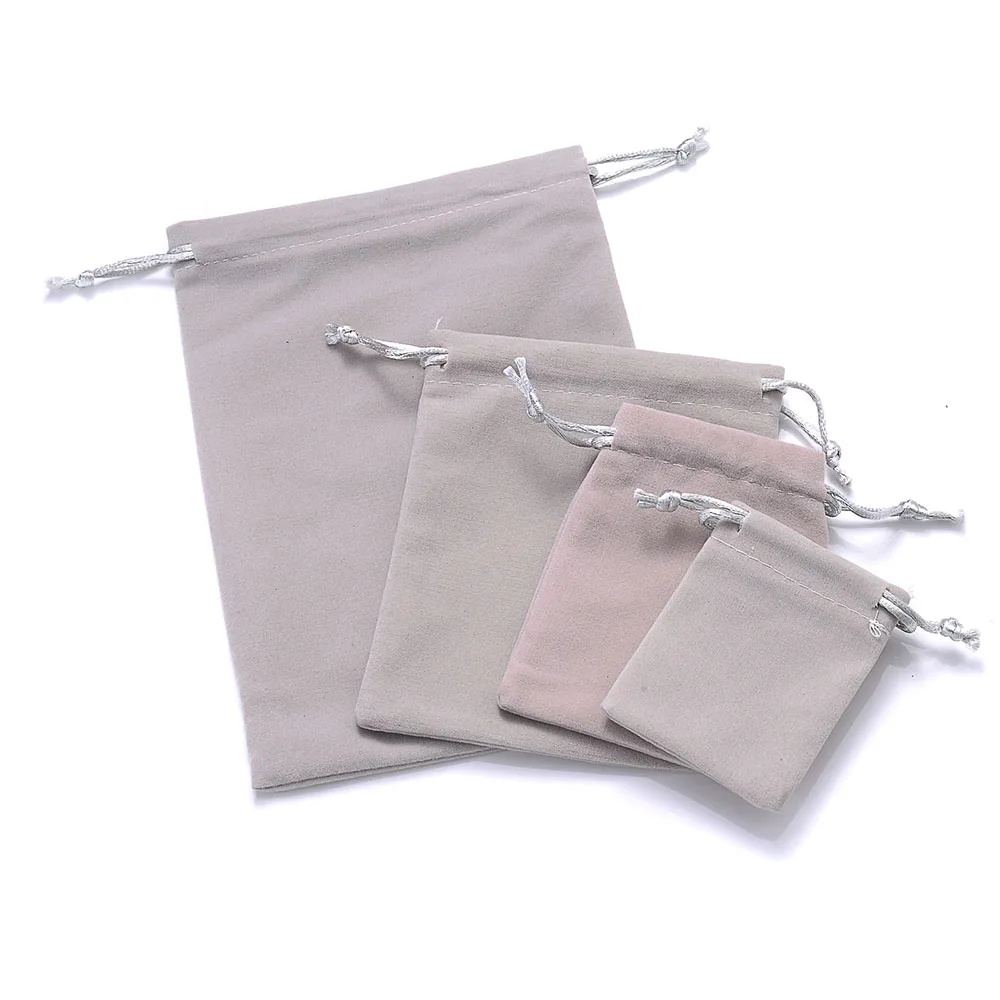 10pcs Velvet Bag Drawstrings Pouches Jewelry Gift Display Packing Bags Fashion Flannel Bags 5x7cm 7x9cm 10x12cm 13x18cm