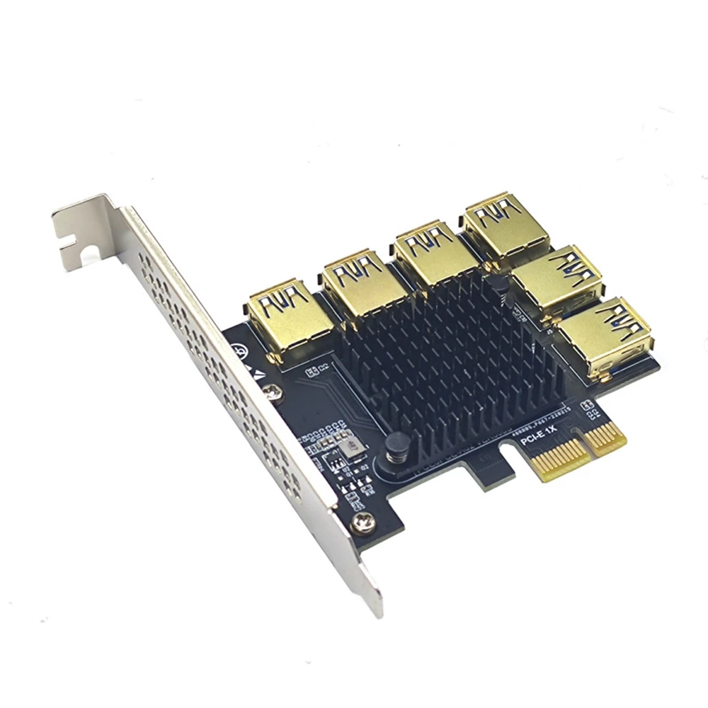 

PCI Express Райзер-карта PCI-E 1X от 1 до 6 USB 3,0 адаптер 6 портов Райзер усилитель карты расширения адаптер