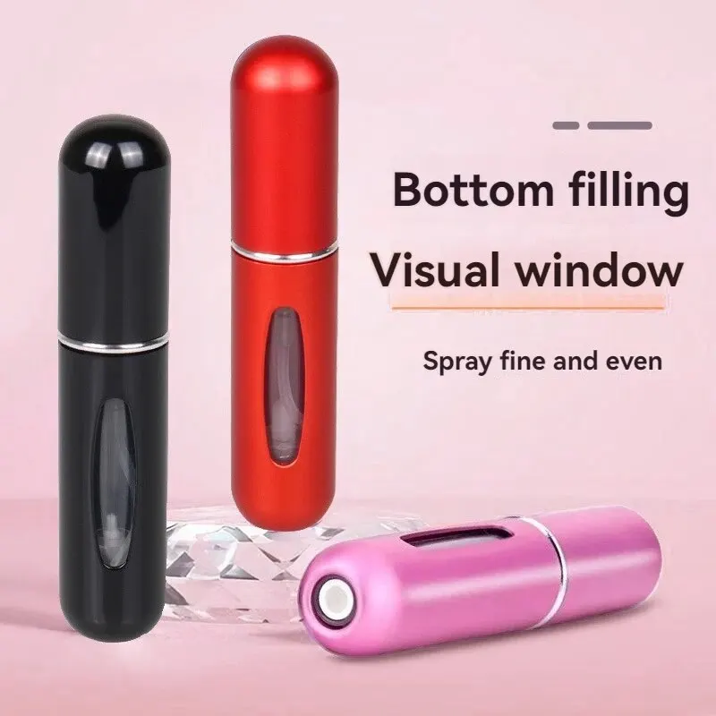 3pcs Perfume Bottle 5ml Rotating Perfume Dispenser Visualization Design Compact Fashion Portable Spray