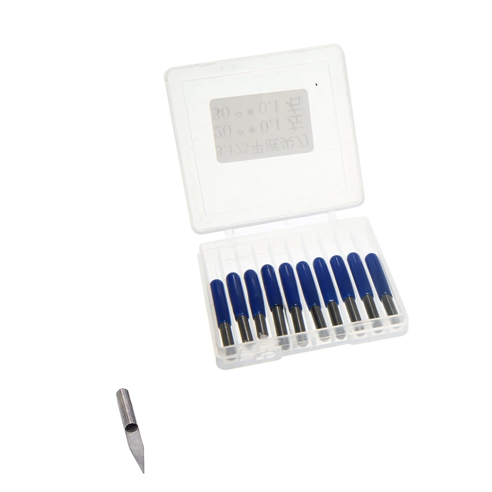 카바이드 PCB 조각 비트, CNC 라우터 비트, 밀링 커터 도구, 10 도, 15 도, 20/30 도, 3.175mm, 20 개