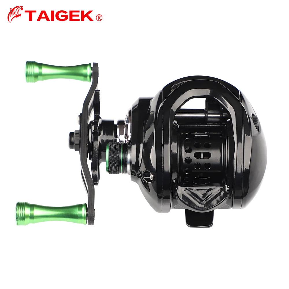 

TAIGEK Baitcasting Casting Reel Smooth Metal 7.2:1 Gear Ratio Carbon ultralight 162g 8+1BB CNC Spool Fishing casting reels