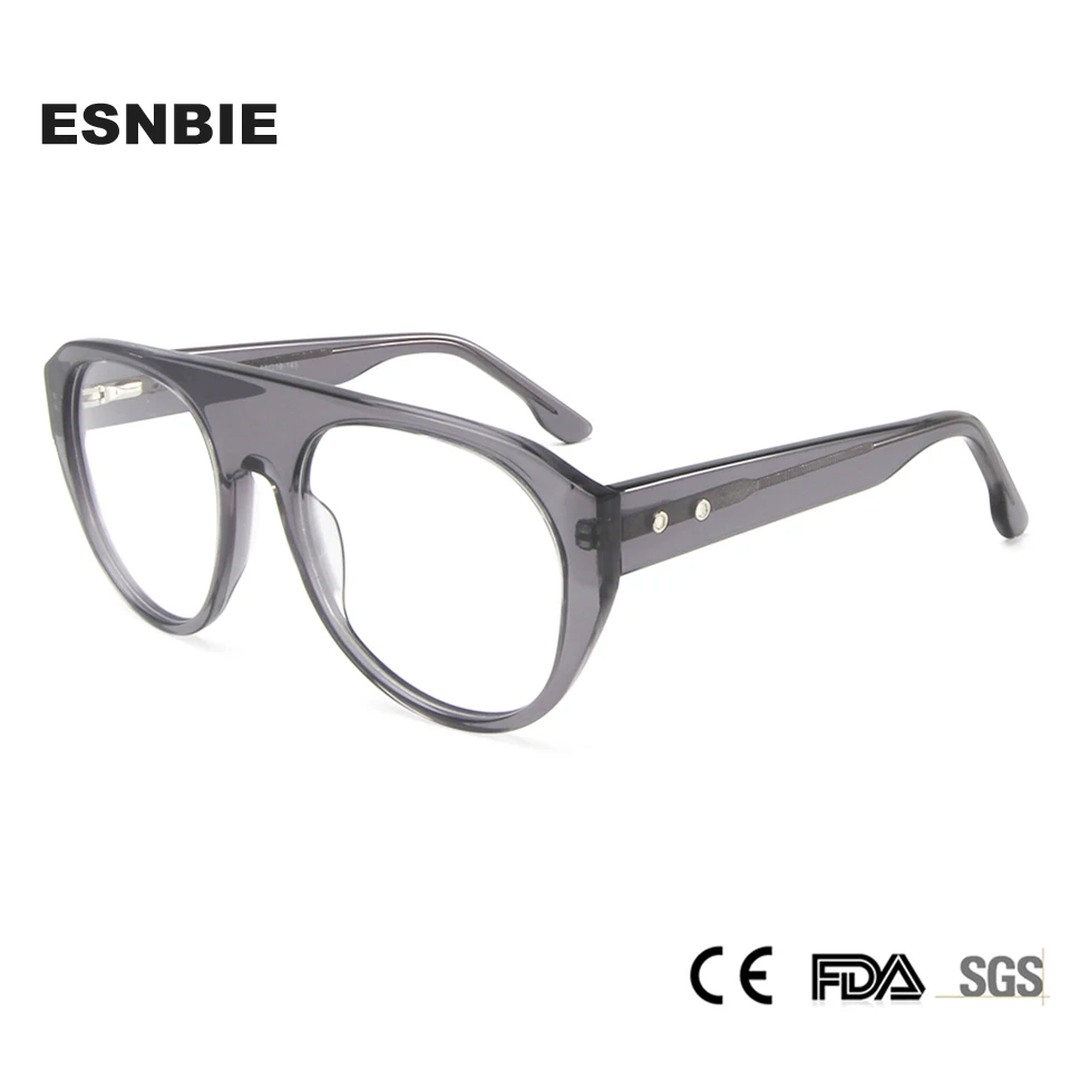 

Vintage Acetate Eyeglasses Frame Men Women Pilot Spectacles Prescription Myopia Optical Glasses Spring Hinge Eyewear Oculus