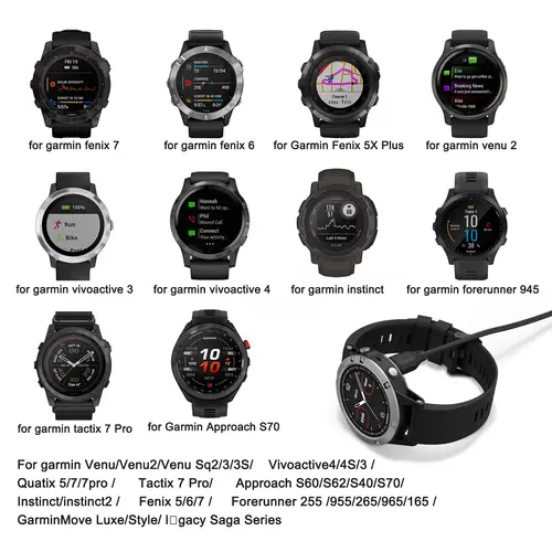 Type C Watch Charger Cable for Garmin Venu2/VenuSq2/3/3S Fenix 5/6/7 Vivoactive4/4S/3 Fast Charging Cord For Forerunner 965/266 - Image 5